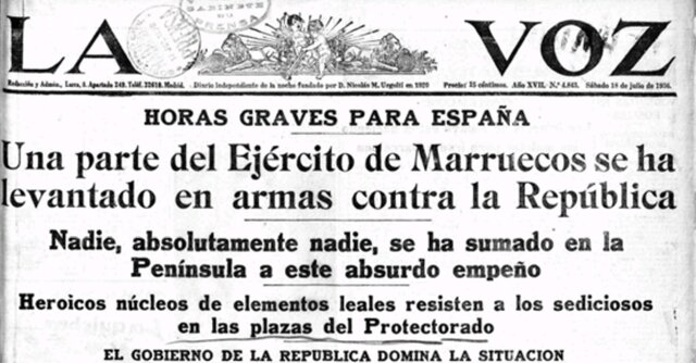 Alzamiento en Melilla del general Yagüe