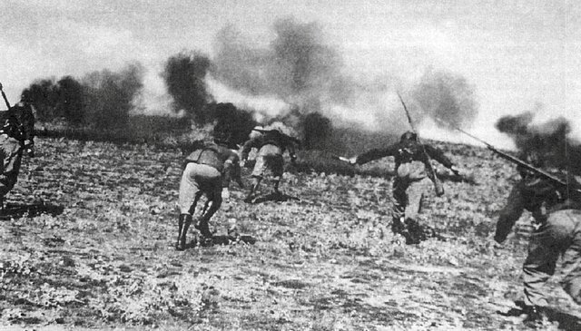 Inicio de la batalla del Jarama