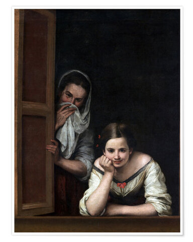 Murillo pinta Gallegas en la ventana
