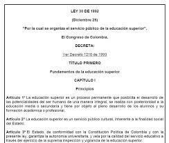 Expedicion de la Ley 30 del 1922