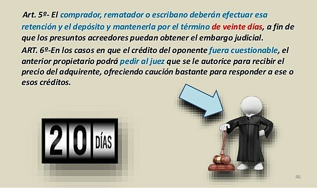 ARTICULO N° 5 - EMBARGO