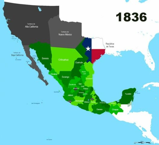 México pierde el territorio de Texas