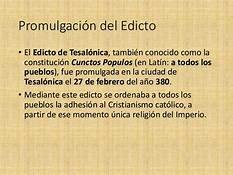 Promulgación del Edicto de Tesalónico