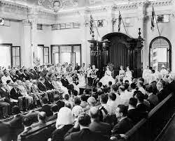 Jamaica becomes a member of the British-sponsored Federation of the West Indies.