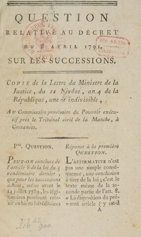 Admission de l’égalité des droits de succession entre hommes et femmes