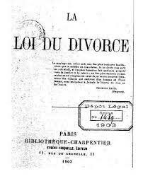 Rétablissement du divorce supprimé en 1816