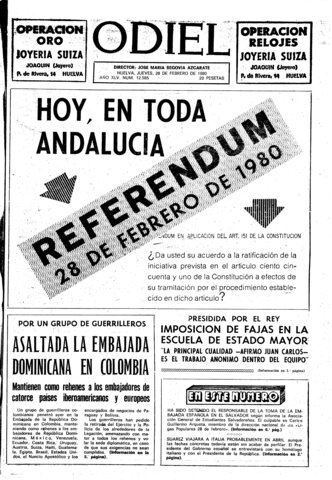 Referéndum iniciativa autonomía en Andalucía