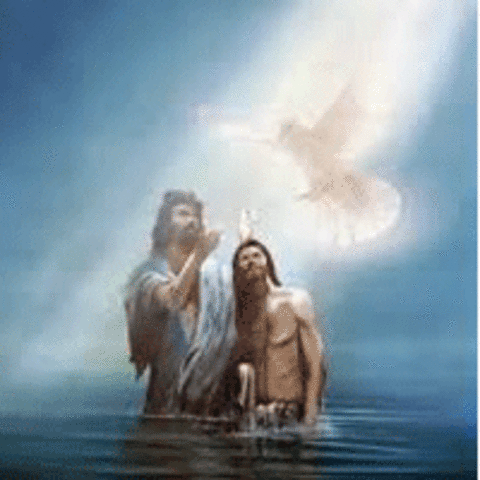 Jesús de Nazaret es bautizado por Juan el Bautista