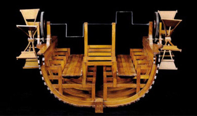 Barca a pale a manovella