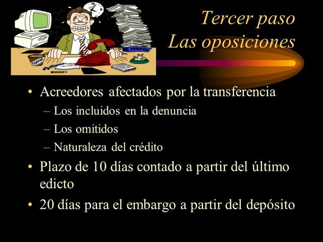 OPOSICIÓN DE LOS ACREEDORES