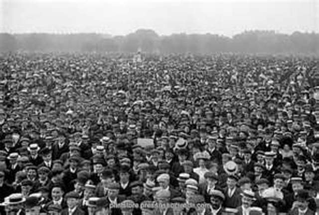 The number of people grew