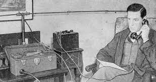 Professor Clark communicates with Students via Short wave Radio