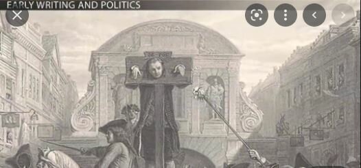 his writing landed him in the pillory