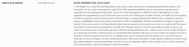 13/07/2020 10:13:41  NOTA PRIMERA CITA VICTORIA LOPEZ