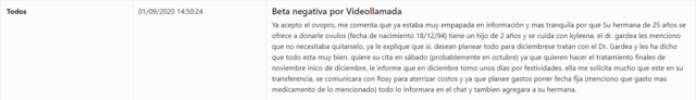 1/09/2020 14:50:24  BETA NEGATIVA POR VIDEO LLAMADA NANCY ESPINO