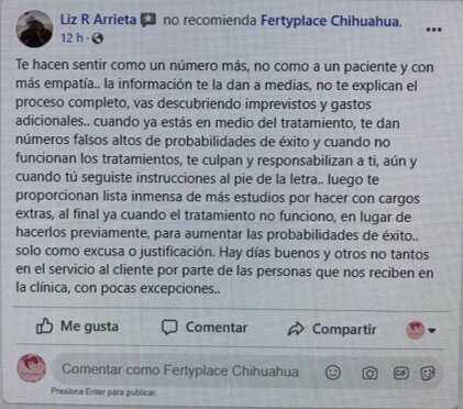 13/05/2022 10:07:00  COMENTARIO NEGATIVO FACEBOOK