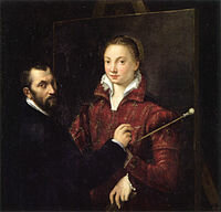 Bernardino Campi pintando a Sofonisba Anguissola