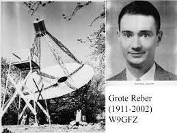 Grote Reber, americano(1911-2002)  primera antena parabólica y realizó el primer mapa de emisión radio de la Galaxia