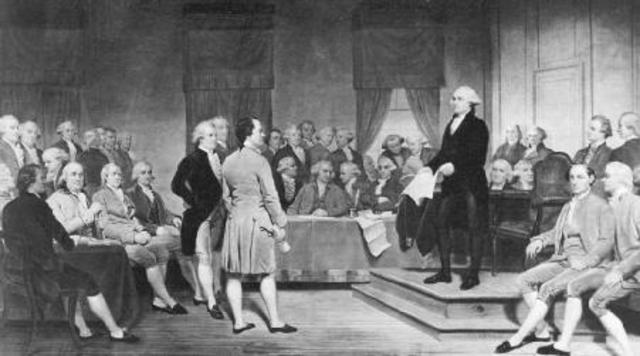 Signed first act of Congress