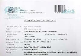 Creacion de la matricula de comerciantes nacionales