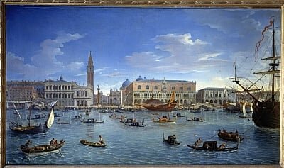 Vista de venecia desde la isla de san giorgio