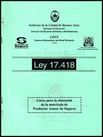 SANCIÓN DE LA LEY N° 17.418