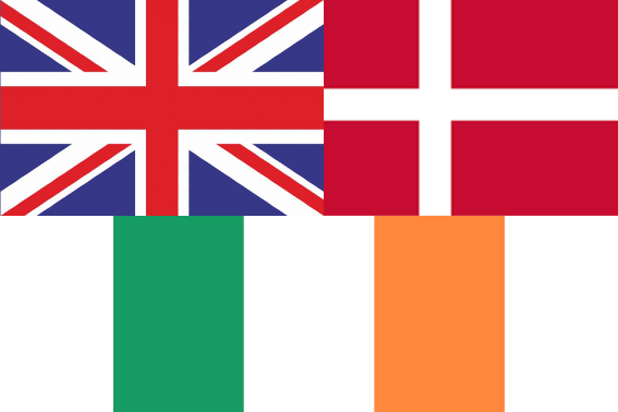 Regne Unit, Irlanda i Dinamarca
