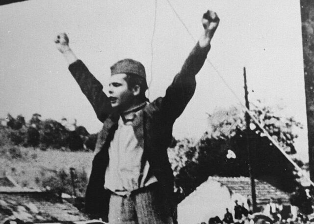 Ahorcamiento del líder partisano Stjepan Filipovic