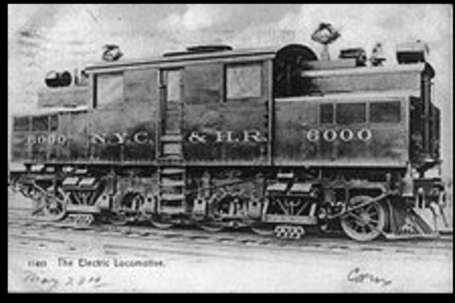 La primera locomotora electrica