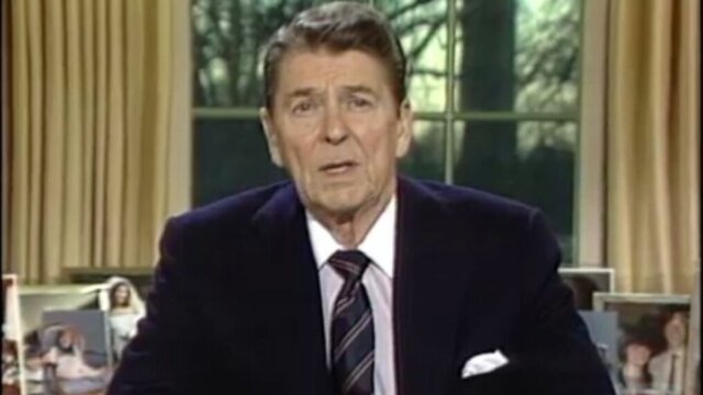 Reagan delivers his first State of the Union