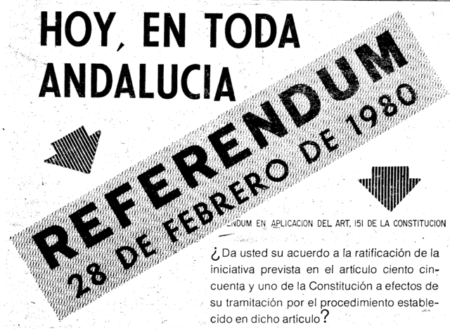Referéndum iniciativa autonomía en Andalucía (28/febrero)