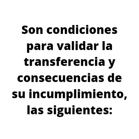Condiciones y consecuencias: