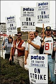 Reagan and air-traffic controllers strike