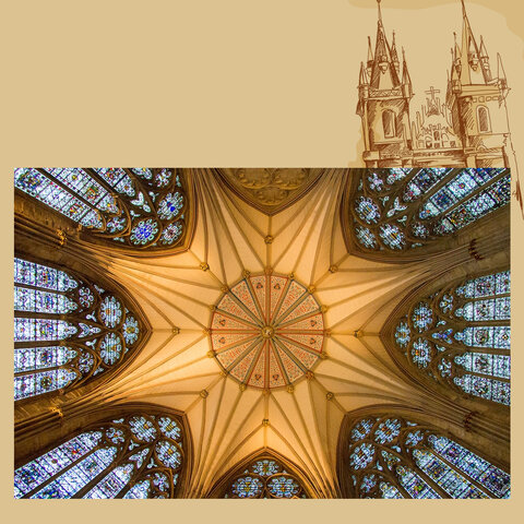 El vitral West Window