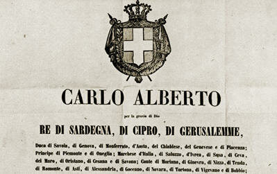 Carlo Alberto firma lo statuto