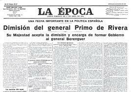 Dimissió del general Primo de Rivera
