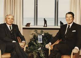 Reagan and Gorbachev meet in Iceland