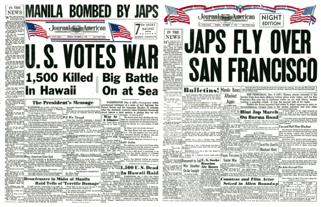 U.S. Declares War on Japan (ET)
