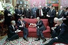 Reagan, Gorbachev hold summit in Switzerland