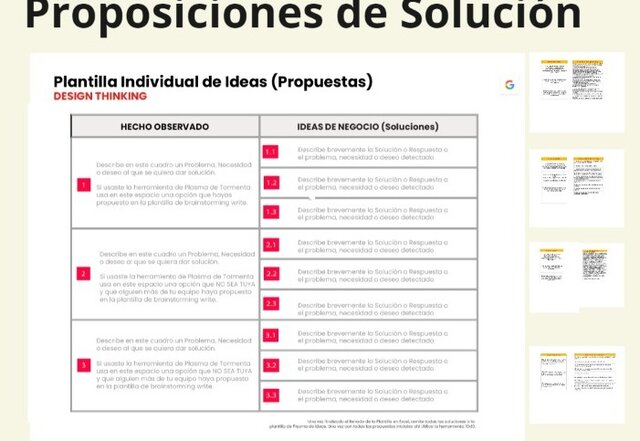 Planilla individual de propuestas