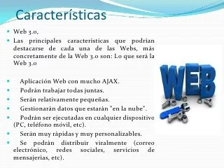 caracteristicas web 3.0