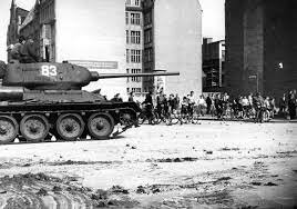 Soviet troops crush workers rebellion in East Germany
