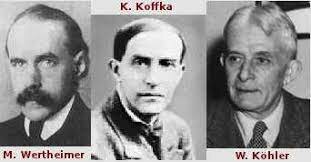 KURT KOFFKA-WOLFGANG KOHLER- MAX WERTHEIMER (psicología cognitiva moderna)