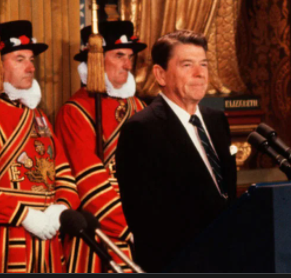 Reagan addresses issues with Parliament