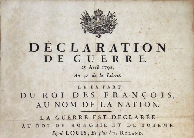 Francia le declara la guerra a Austria