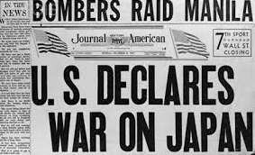 U.S. declares war on Japan