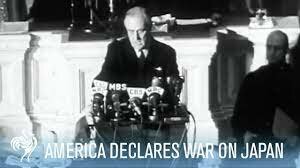 US declares war on Japan