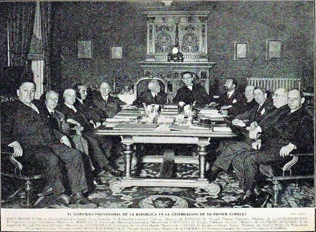 Constitución del Gobierno Presidido Provisional por Alcalá Zamora