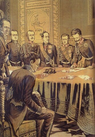 Carlo Alberto firma lo statuto Albertino