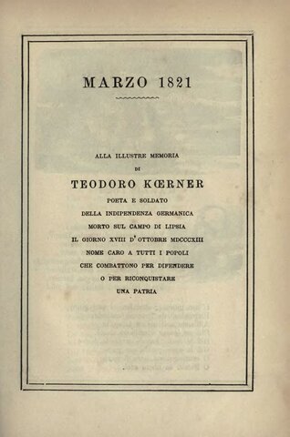 Pubblicazione "Marzo 1821"
